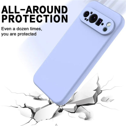 For Google Pixel 9 Pro Cell Phone Case Soft Lining Liquid Silicone Anti-Scratch Back Cover