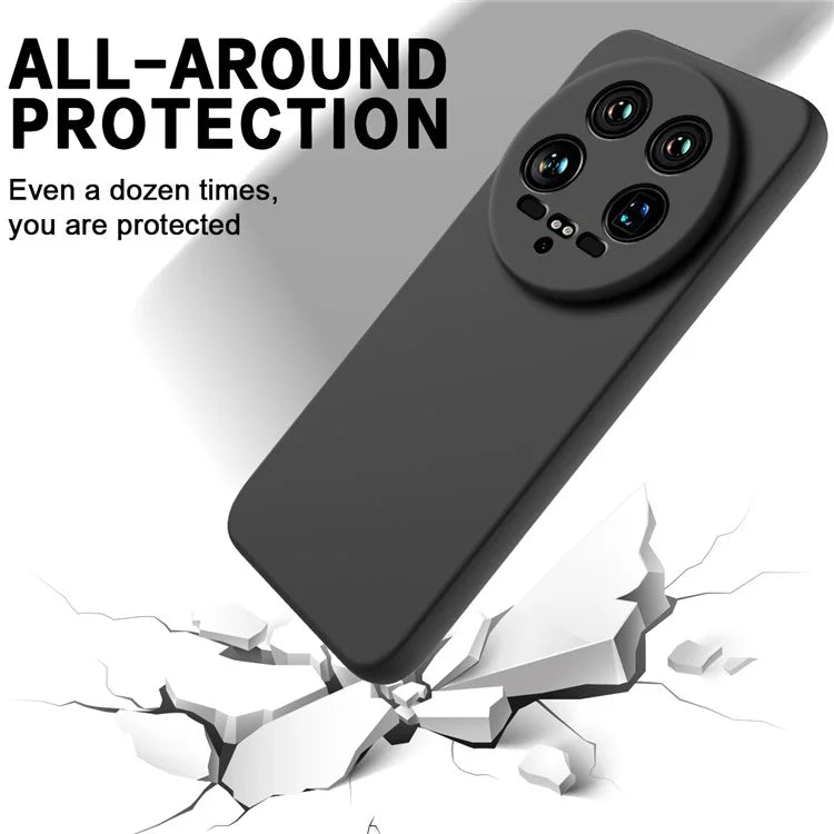 For Xiaomi 14 Ultra Phone Case Liquid Silicone Protective Cover with Hand Strap