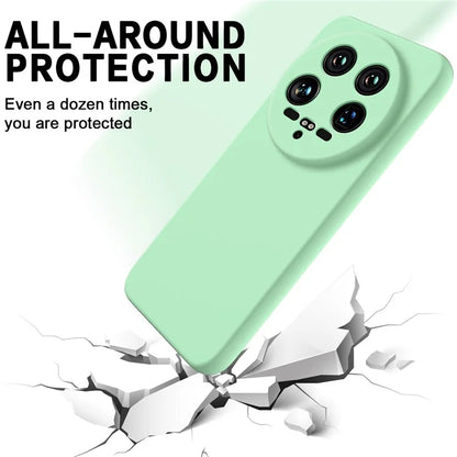 For Xiaomi 14 Ultra Phone Case Liquid Silicone Protective Cover with Hand Strap