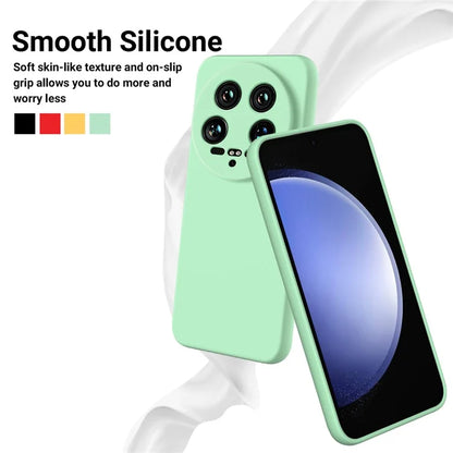 For Xiaomi 14 Ultra Phone Case Liquid Silicone Protective Cover with Hand Strap