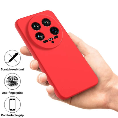 For Xiaomi 14 Ultra Phone Case Liquid Silicone Protective Cover with Hand Strap