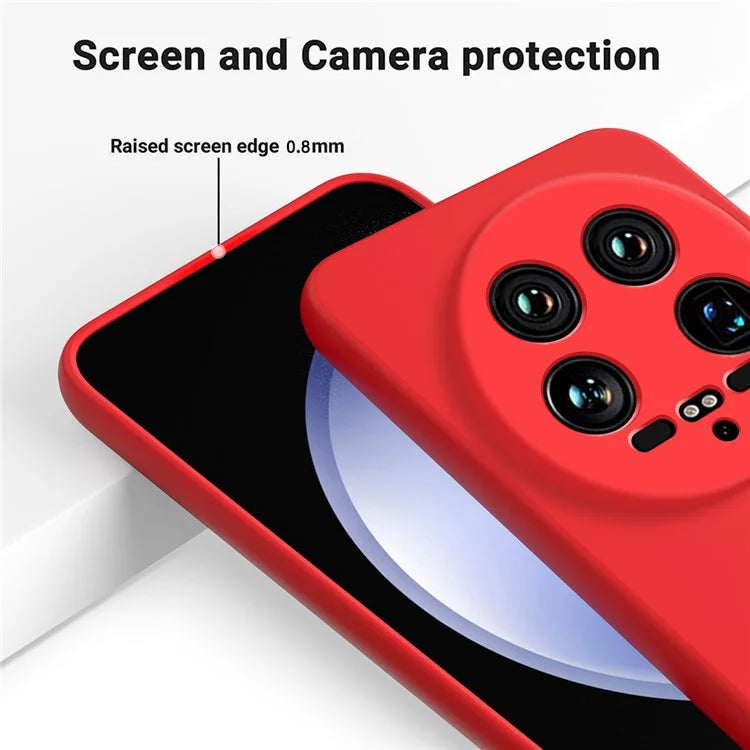 For Xiaomi 14 Ultra Phone Case Liquid Silicone Protective Cover with Hand Strap