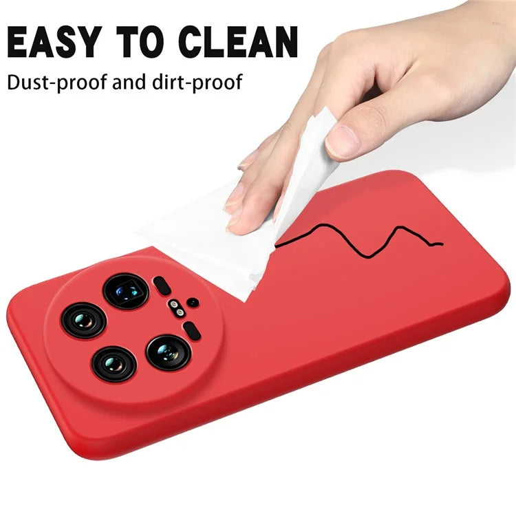 For Xiaomi 14 Ultra Phone Case Liquid Silicone Protective Cover with Hand Strap