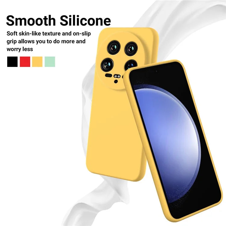 For Xiaomi 14 Ultra Phone Case Liquid Silicone Protective Cover with Hand Strap