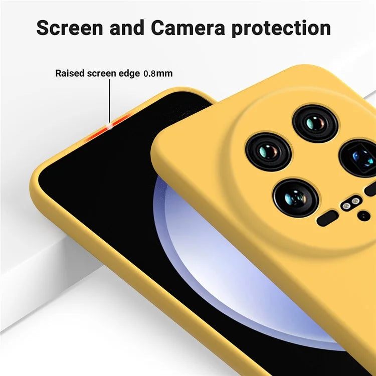 For Xiaomi 14 Ultra Phone Case Liquid Silicone Protective Cover with Hand Strap