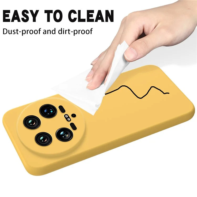 For Xiaomi 14 Ultra Phone Case Liquid Silicone Protective Cover with Hand Strap