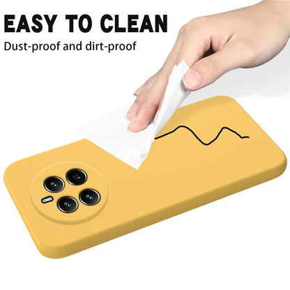 For Realme 12+ 5G Cell Phone Case Liquid Silicone Drop-proof Back Cover with Strap