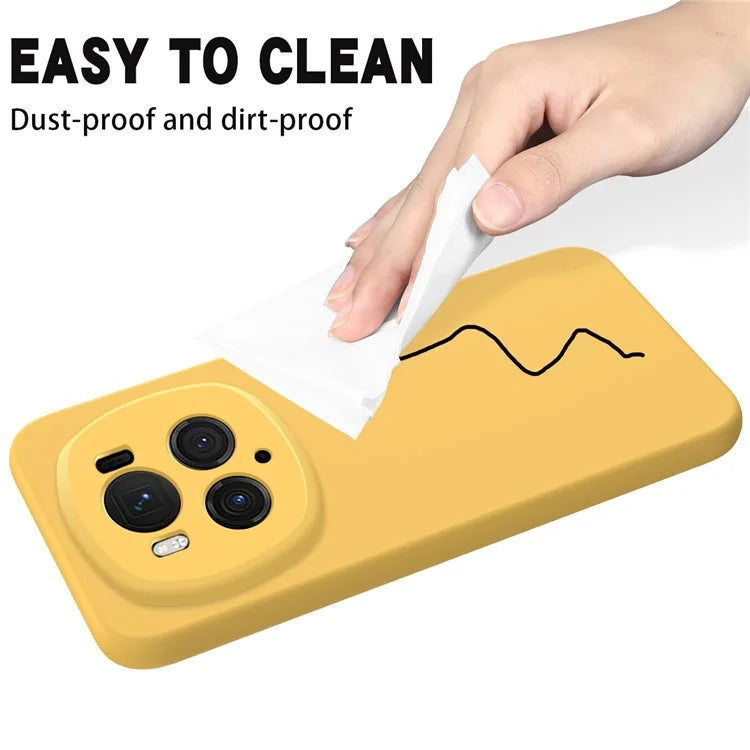 Back Case for Honor Magic6 Pro 5G Liquid Silicone Mobile Phone Cover with Strap