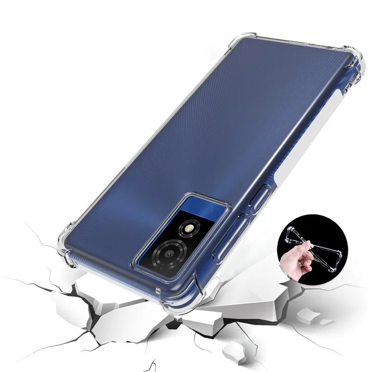 For TCL 501 TPU Case Transparent Drop-proof Protective Phone Cover