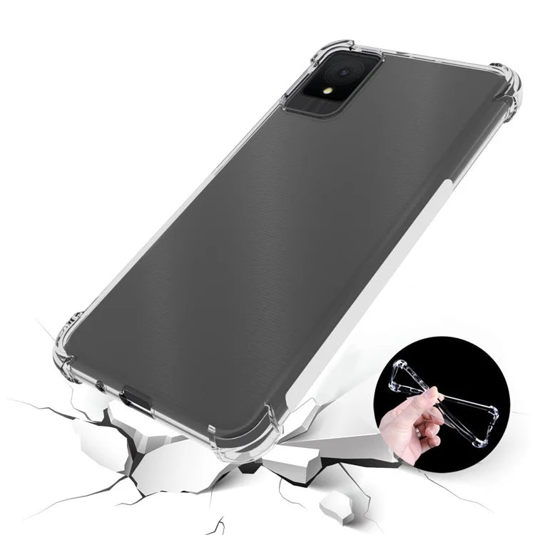 For TCL 502 Case Transparent Four Corner Airbag TPU Phone Back Shell