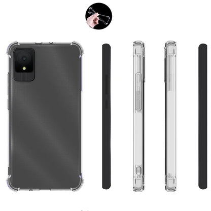 For TCL 502 Case Transparent Four Corner Airbag TPU Phone Back Shell