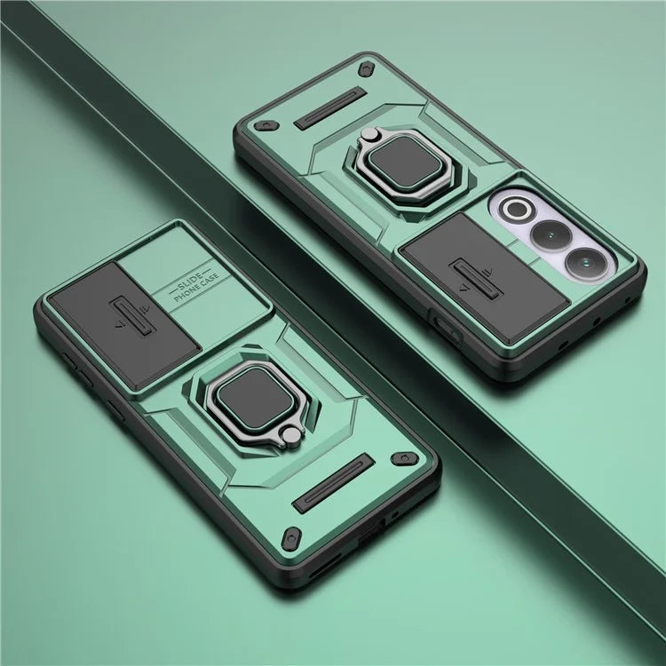 For OnePlus Ace 3V 5G Case with Slide Lens Cover PC+TPU Protective Shell