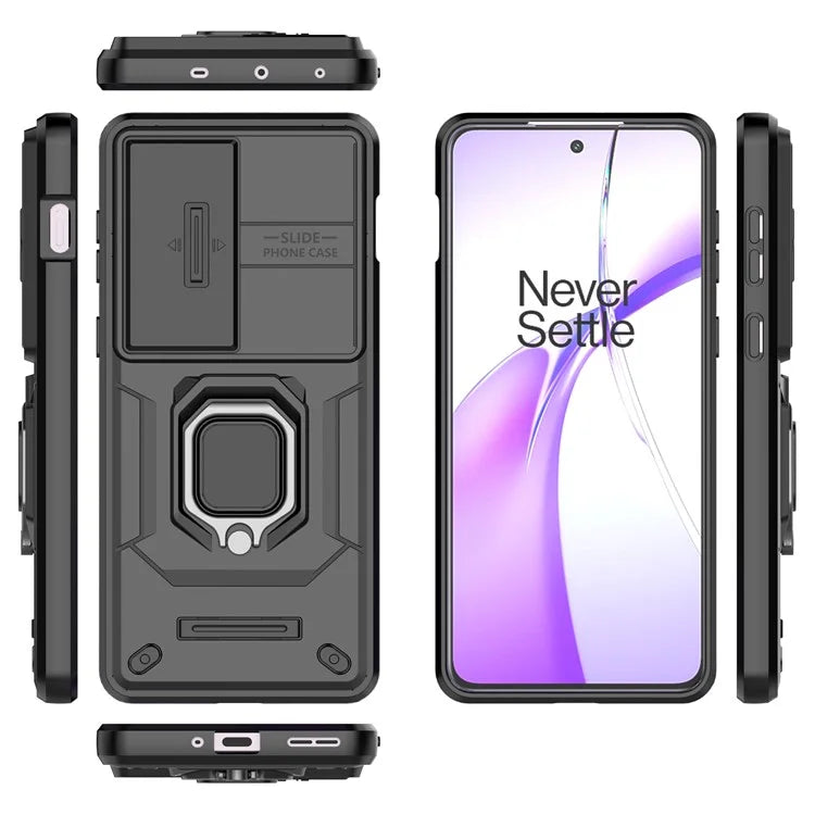 For OnePlus Ace 3V 5G Case with Slide Lens Cover PC+TPU Protective Shell