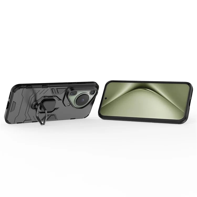 For Huawei Pura 70 Ultra Case Ring Kickstand Drop-proof PC+TPU Shell