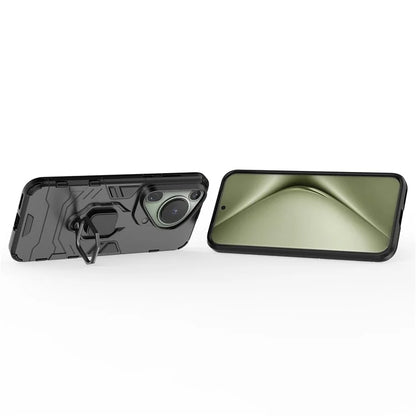 For Huawei Pura 70 Ultra Case Ring Kickstand Drop-proof PC+TPU Shell