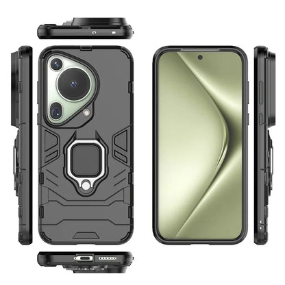 For Huawei Pura 70 Ultra Case Ring Kickstand Drop-proof PC+TPU Shell