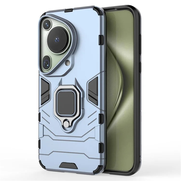 For Huawei Pura 70 Ultra Case Ring Kickstand Drop-proof PC+TPU Shell