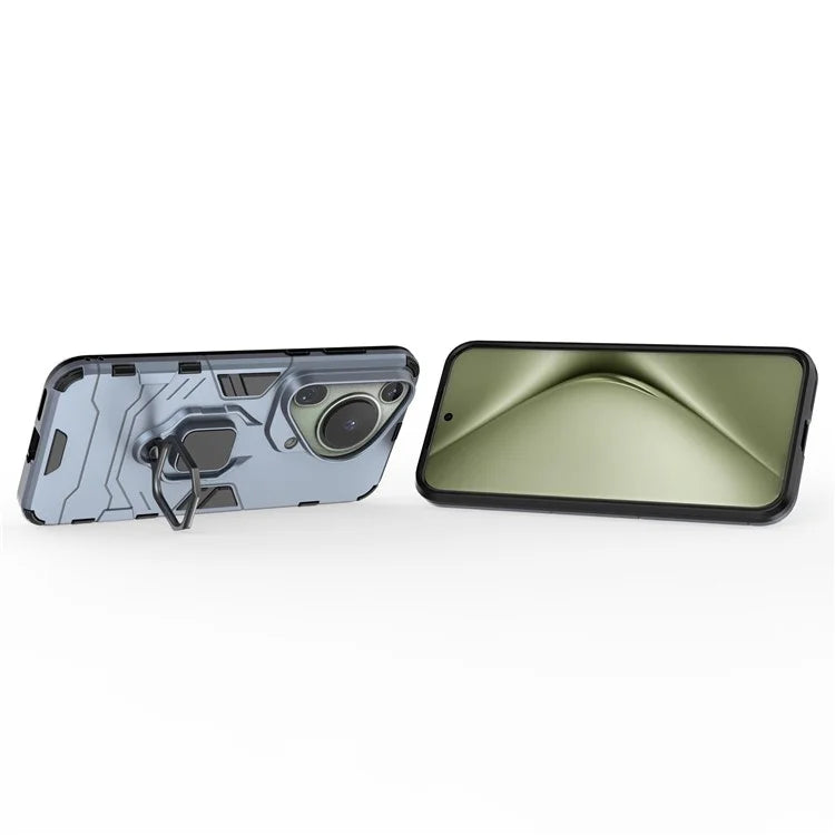 For Huawei Pura 70 Ultra Case Ring Kickstand Drop-proof PC+TPU Shell