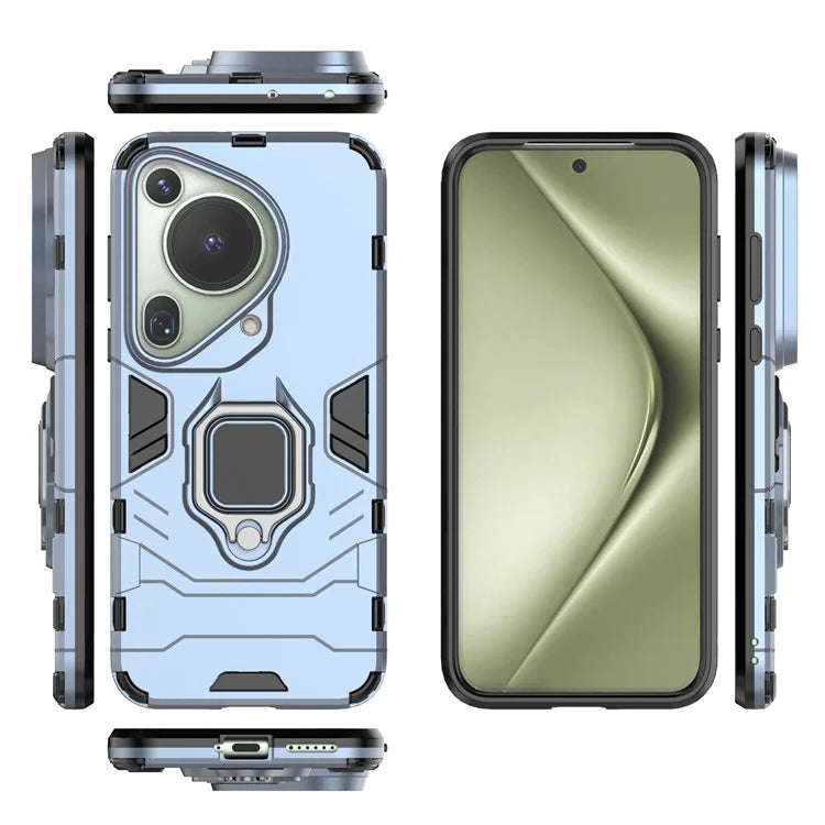 For Huawei Pura 70 Ultra Case Ring Kickstand Drop-proof PC+TPU Shell