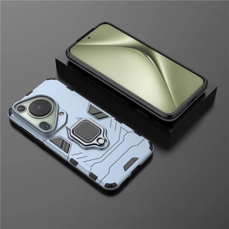 For Huawei Pura 70 Ultra Case Ring Kickstand Drop-proof PC+TPU Shell