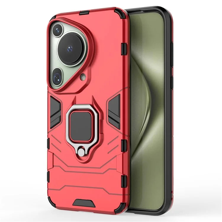For Huawei Pura 70 Ultra Case Ring Kickstand Drop-proof PC+TPU Shell