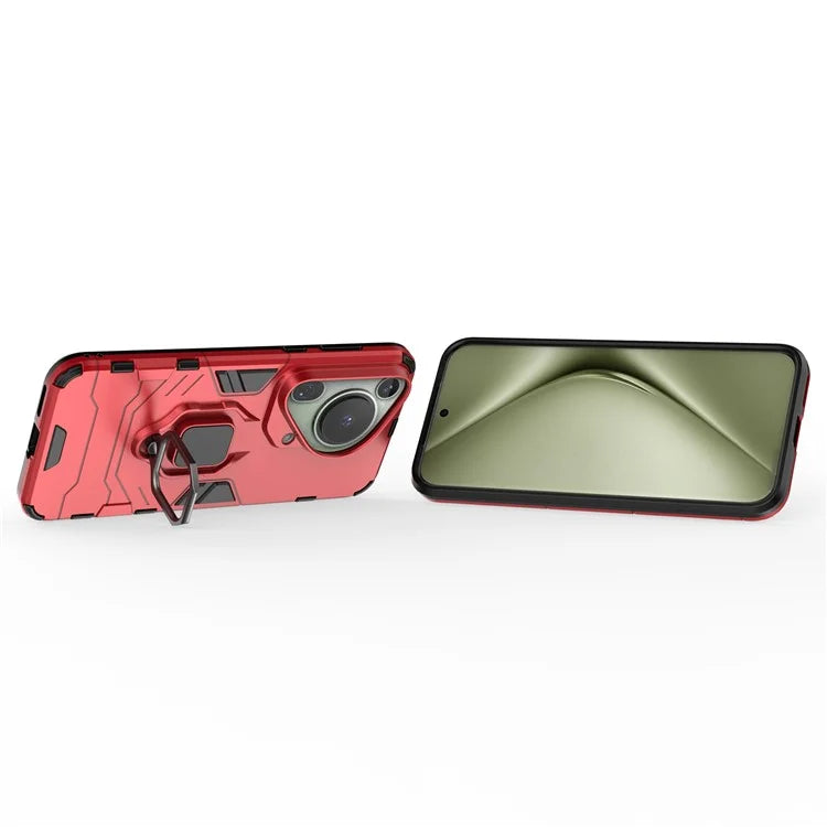 For Huawei Pura 70 Ultra Case Ring Kickstand Drop-proof PC+TPU Shell