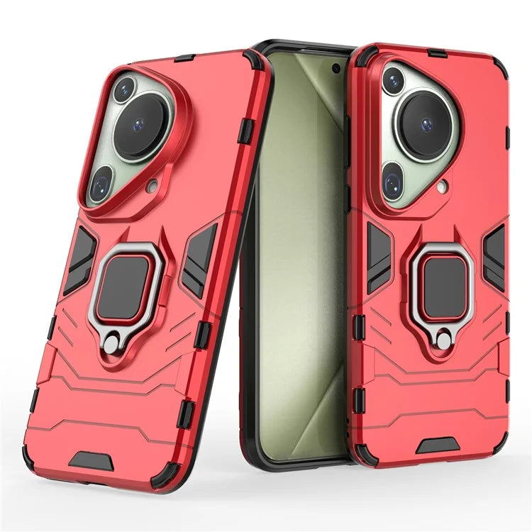 For Huawei Pura 70 Ultra Case Ring Kickstand Drop-proof PC+TPU Shell