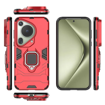 For Huawei Pura 70 Ultra Case Ring Kickstand Drop-proof PC+TPU Shell