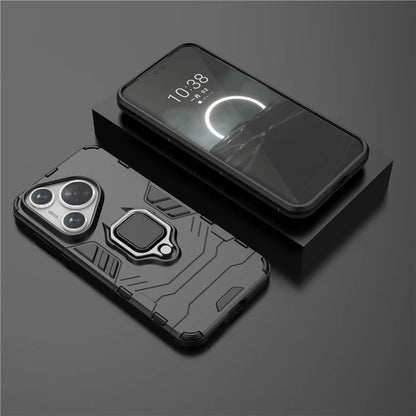 For Huawei Pura 70 Case Slim-Fit PC+TPU Ring Holder Kickstand Protective Cover