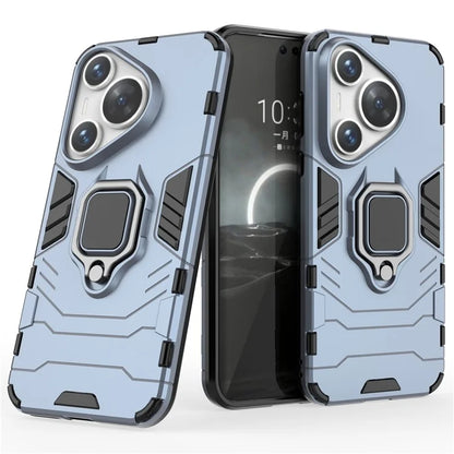 For Huawei Pura 70 Case Slim-Fit PC+TPU Ring Holder Kickstand Protective Cover