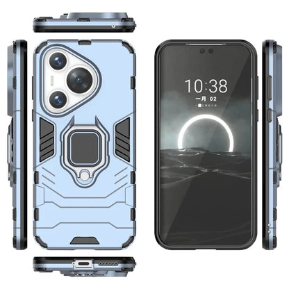 For Huawei Pura 70 Case Slim-Fit PC+TPU Ring Holder Kickstand Protective Cover
