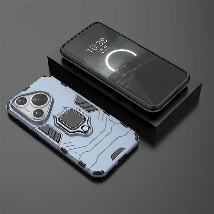 For Huawei Pura 70 Case Slim-Fit PC+TPU Ring Holder Kickstand Protective Cover