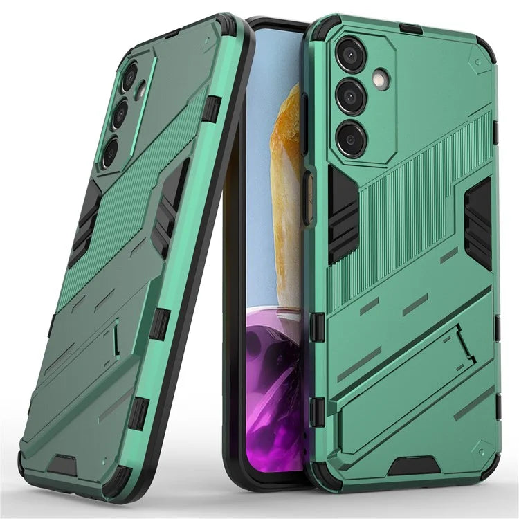For Samsung Galaxy M15 5G Case PC+TPU Drop-proof Phone Cover with Folding Kickstand