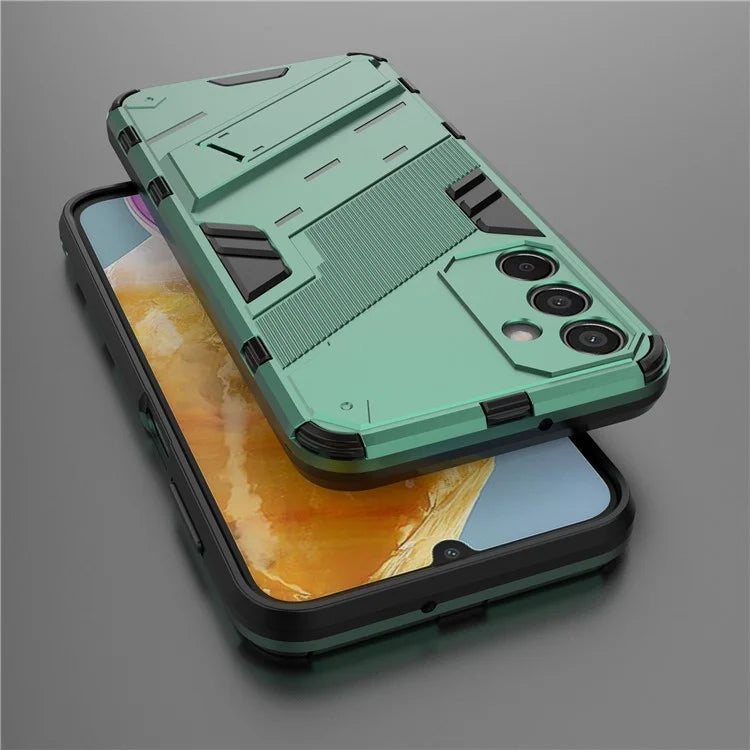 For Samsung Galaxy M15 5G Case PC+TPU Drop-proof Phone Cover with Folding Kickstand