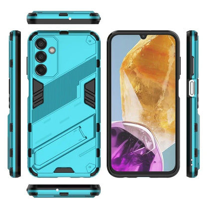 For Samsung Galaxy M15 5G Case PC+TPU Drop-proof Phone Cover with Folding Kickstand
