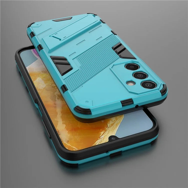 For Samsung Galaxy M15 5G Case PC+TPU Drop-proof Phone Cover with Folding Kickstand