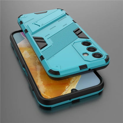 For Samsung Galaxy M15 5G Case PC+TPU Drop-proof Phone Cover with Folding Kickstand