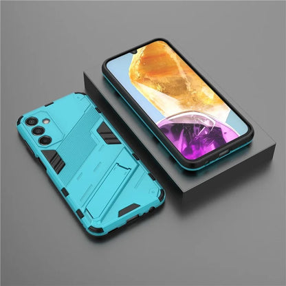 For Samsung Galaxy M15 5G Case PC+TPU Drop-proof Phone Cover with Folding Kickstand