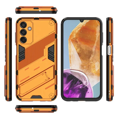 For Samsung Galaxy M15 5G Case PC+TPU Drop-proof Phone Cover with Folding Kickstand