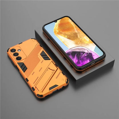 For Samsung Galaxy M15 5G Case PC+TPU Drop-proof Phone Cover with Folding Kickstand