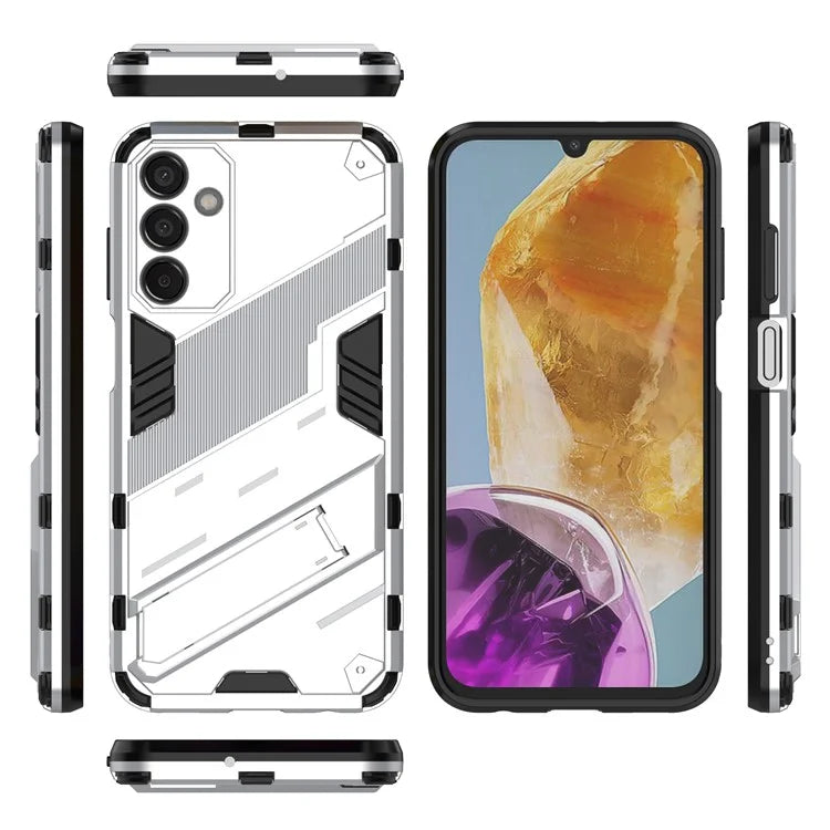 For Samsung Galaxy M15 5G Case PC+TPU Drop-proof Phone Cover with Folding Kickstand