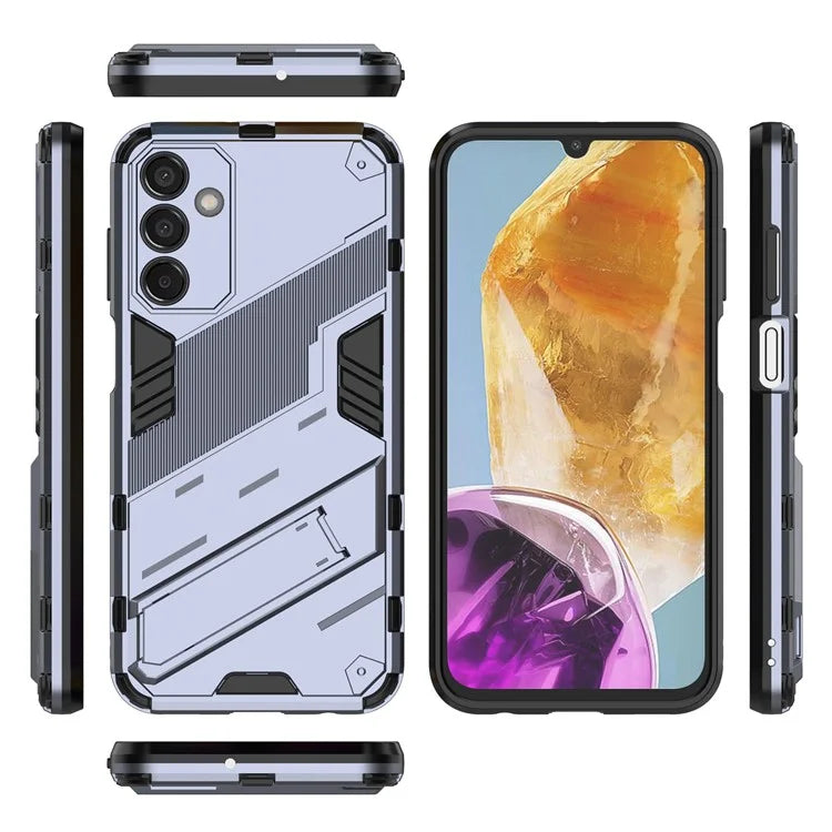For Samsung Galaxy M15 5G Case PC+TPU Drop-proof Phone Cover with Folding Kickstand