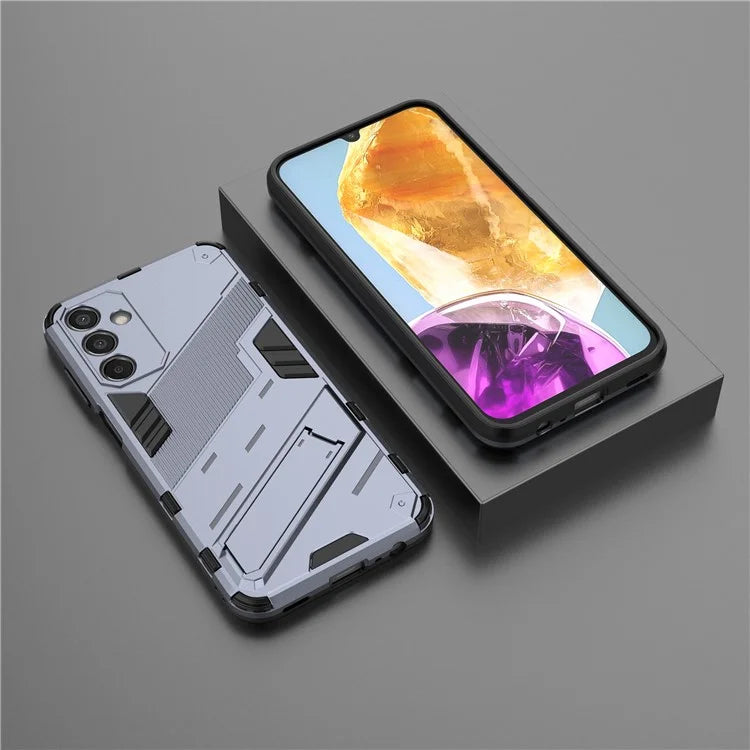For Samsung Galaxy M15 5G Case PC+TPU Drop-proof Phone Cover with Folding Kickstand