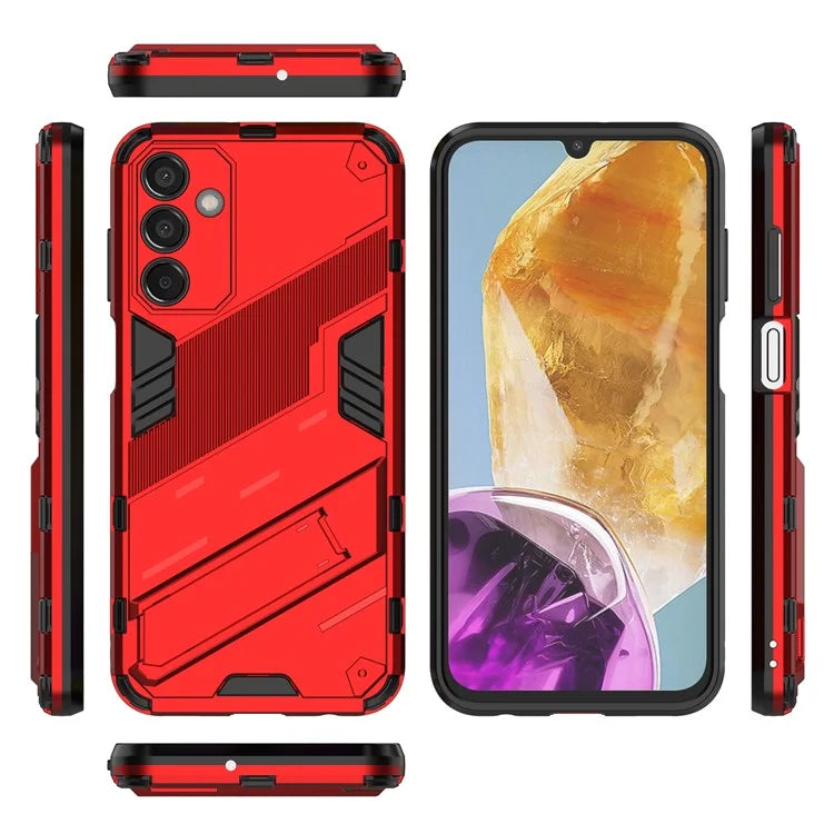 For Samsung Galaxy M15 5G Case PC+TPU Drop-proof Phone Cover with Folding Kickstand