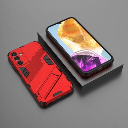 For Samsung Galaxy M15 5G Case PC+TPU Drop-proof Phone Cover with Folding Kickstand
