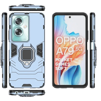 For Oppo A79 5G / A2 5G Cell Phone Case PC+TPU Drop-resistant Kickstand Shell