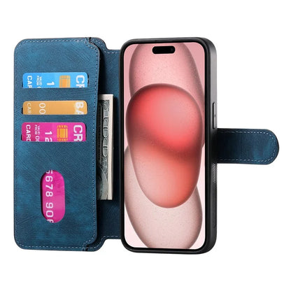 CASENEO MW-03 For iPhone 15 Case Detachable PU Leather Coated TPU Stand Wallet Phone Cover