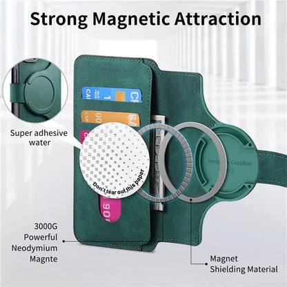 CASENEO MW-03 For iPhone 15 Case Detachable PU Leather Coated TPU Stand Wallet Phone Cover