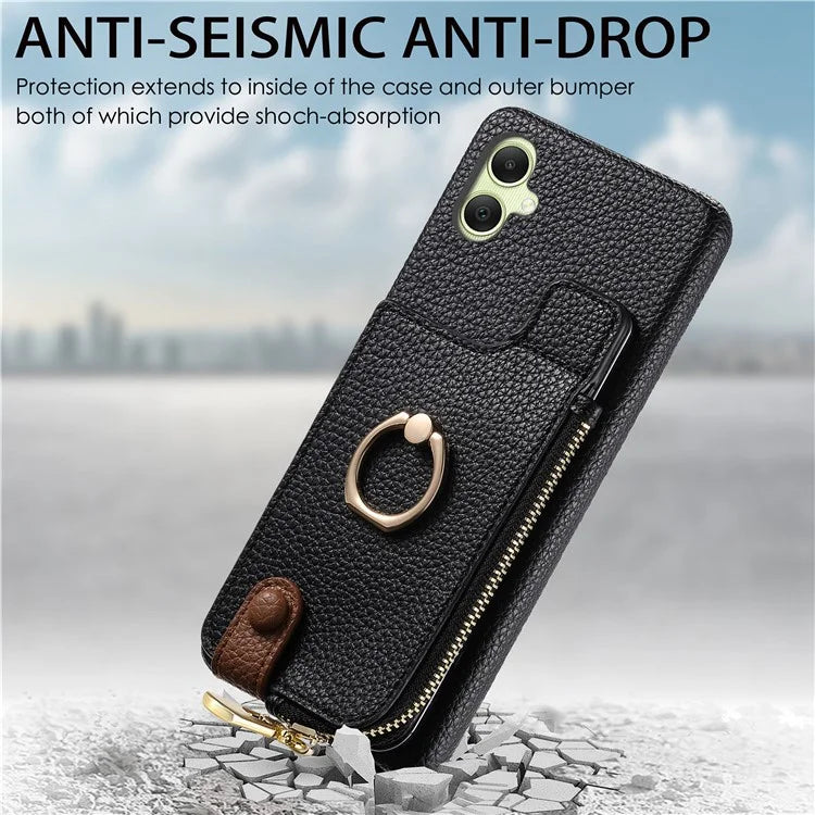 Y3 For Samsung Galaxy A05 4G Case RFID Blocking Leather+TPU Phone Protective Cover