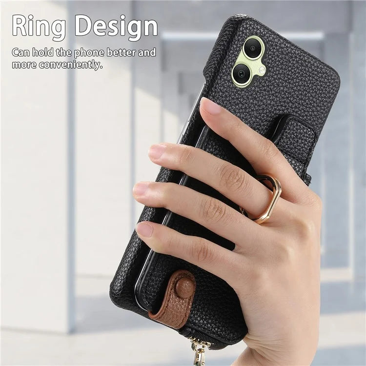 Y3 For Samsung Galaxy A05 4G Case RFID Blocking Leather+TPU Phone Protective Cover